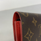Louis Vuitton Wallet Monogram Portefeuille Emily Flower Charm Rouge — view 5