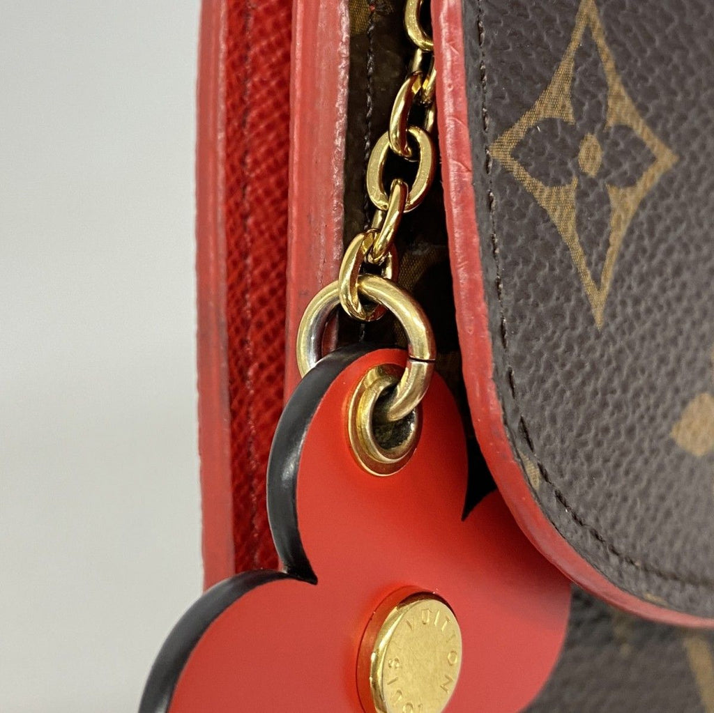 Louis Vuitton Wallet Monogram Portefeuille Emily Flower Charm Rouge — view 7