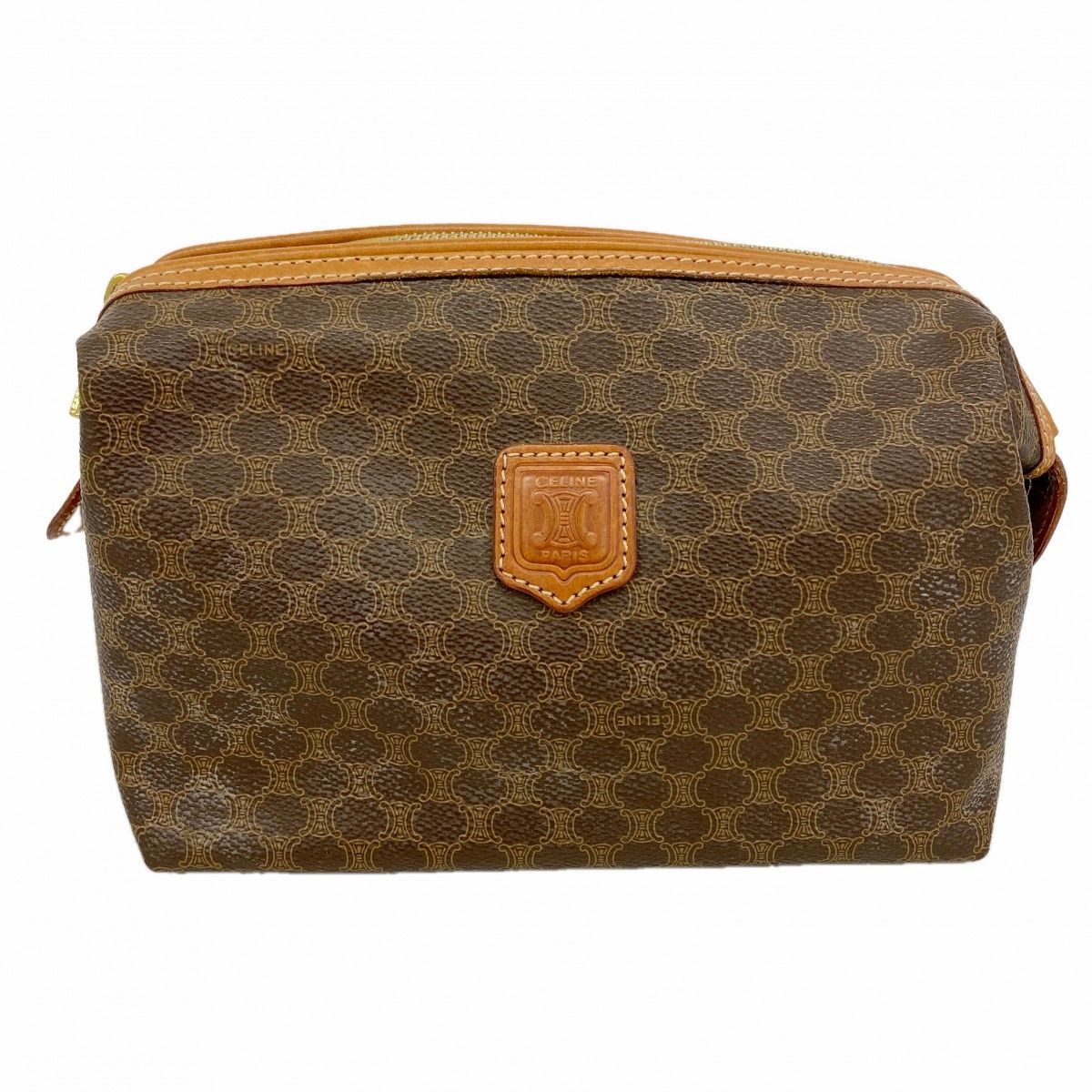 Celine Pouch Macadam Brown Gold