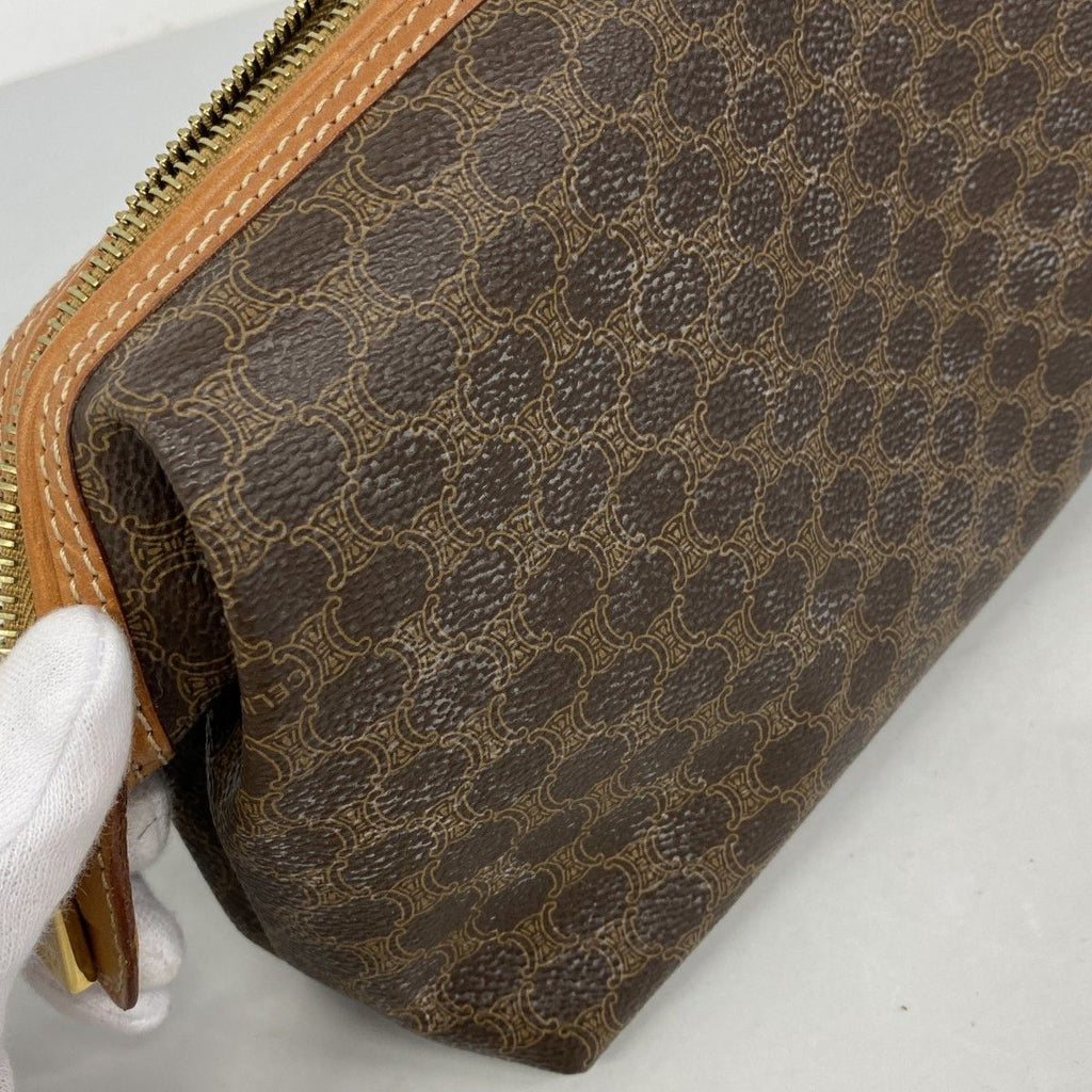 Celine Pouch Macadam Brown Gold — view 8