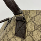 Gucci Tote GG Supreme Brown Silver — view 9