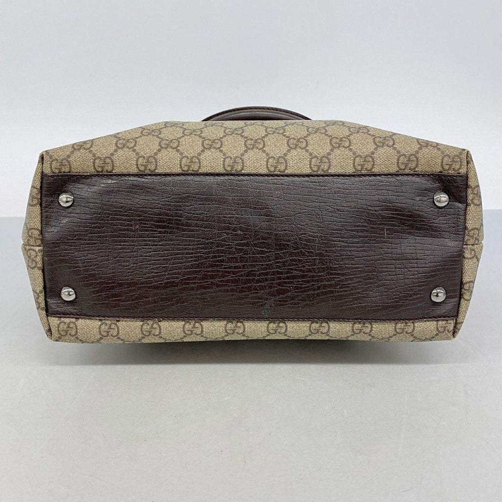 Gucci Tote GG Supreme Brown Silver — view 3