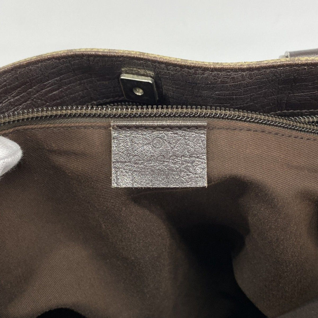 Gucci Tote GG Supreme Brown Silver — view 5
