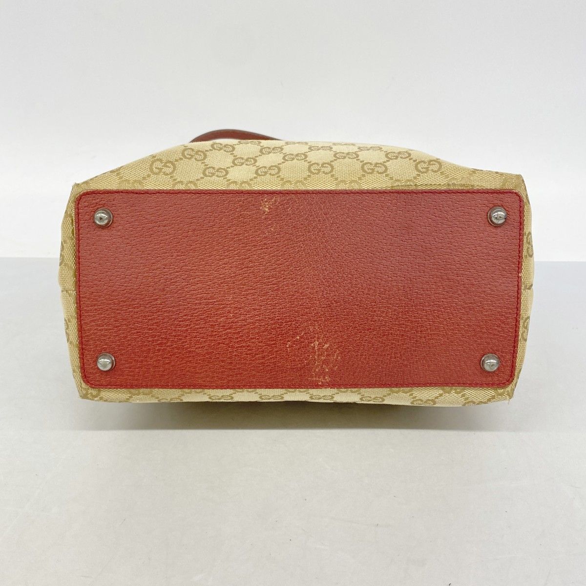 Gucci Tote GG Canvas Beige Red Silver — view 3