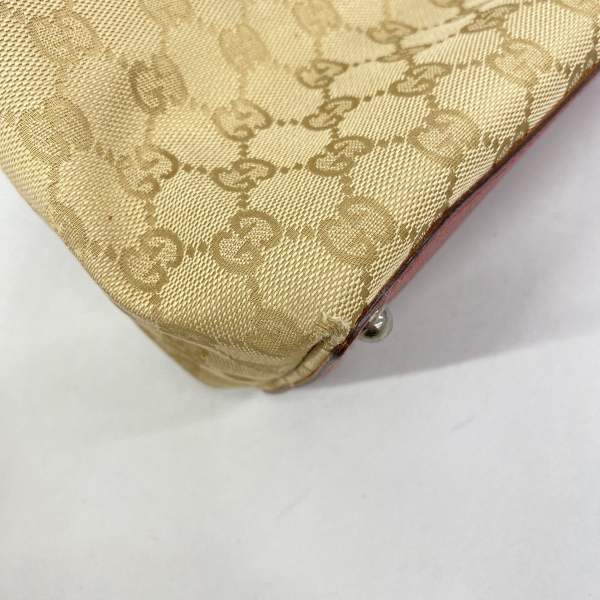 Gucci Tote GG Canvas Beige Red Silver — view 6