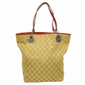 Gucci Tote GG Canvas Beige Red Silver