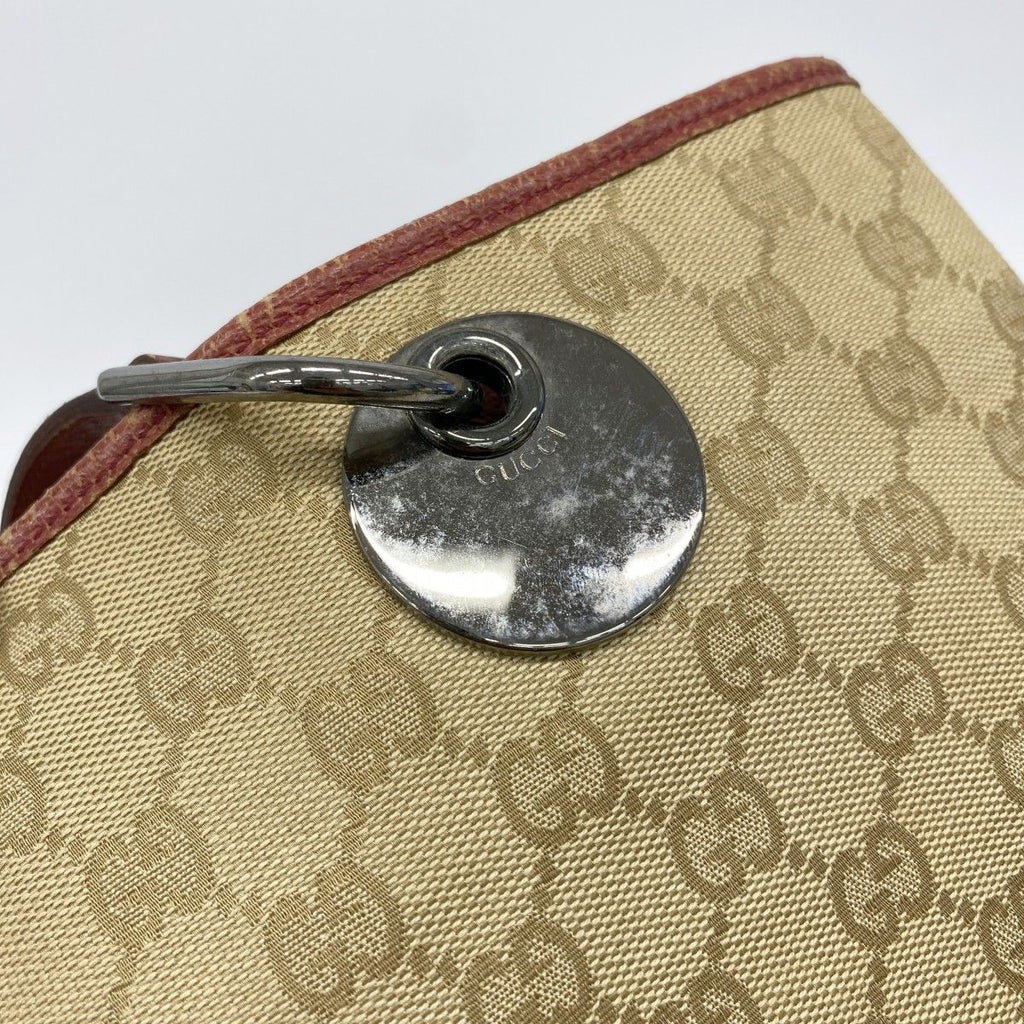 Gucci Tote GG Canvas Beige Red Silver — view 9