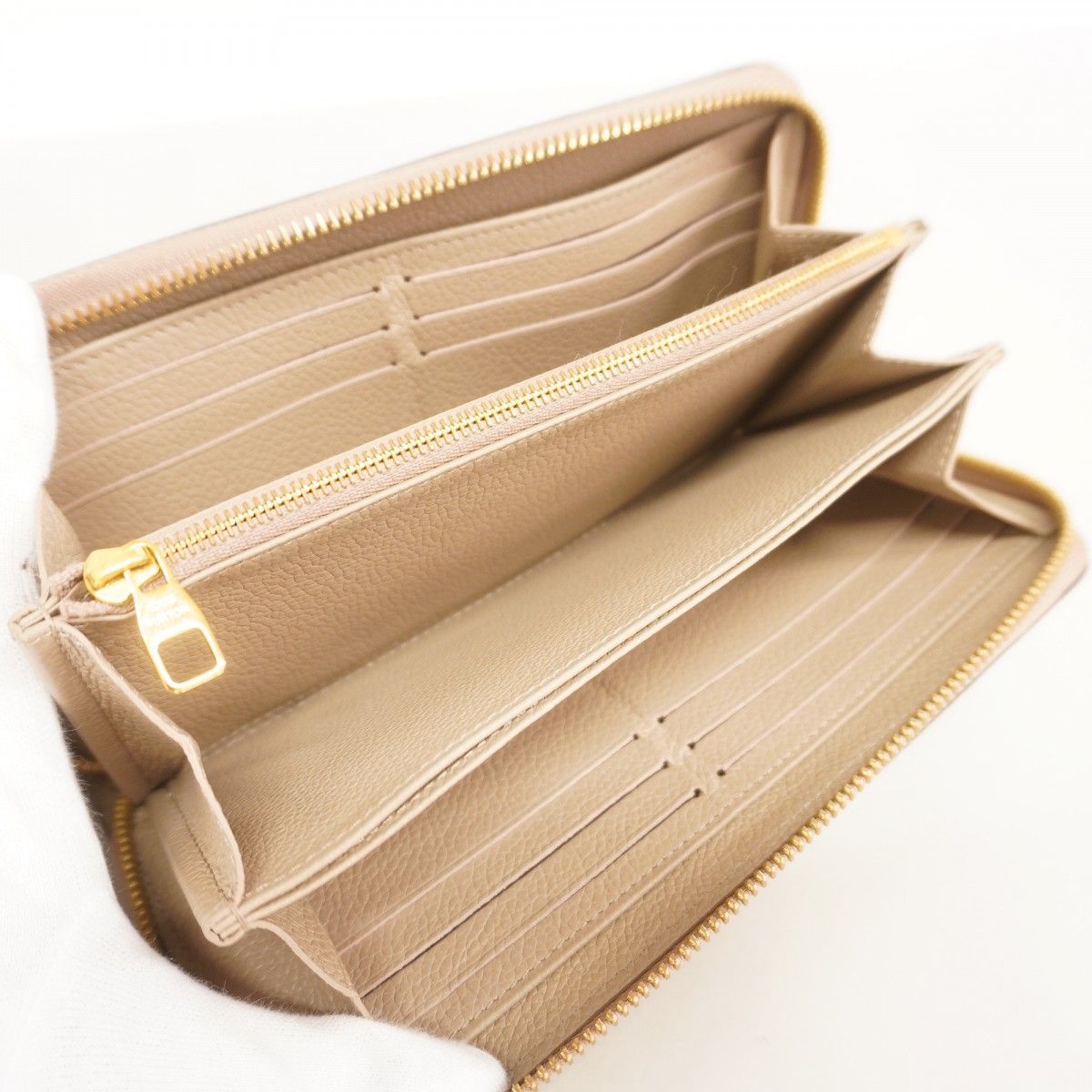 Louis Vuitton Wallet Monogram Empreinte Bicolor Zippy Tourtle le Cream — view 3