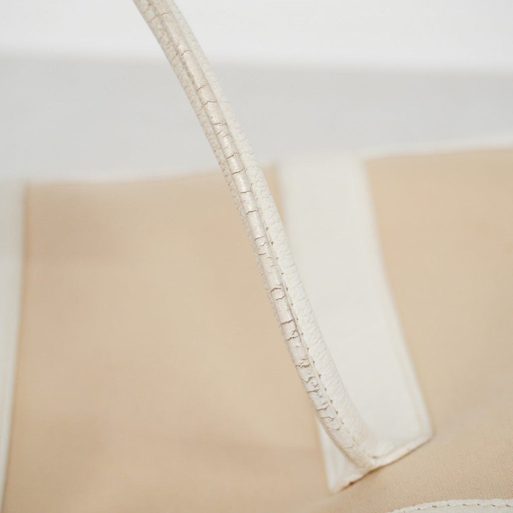 Hermes Handbag Garden Party TPM Toile Officier White Silver — view 6