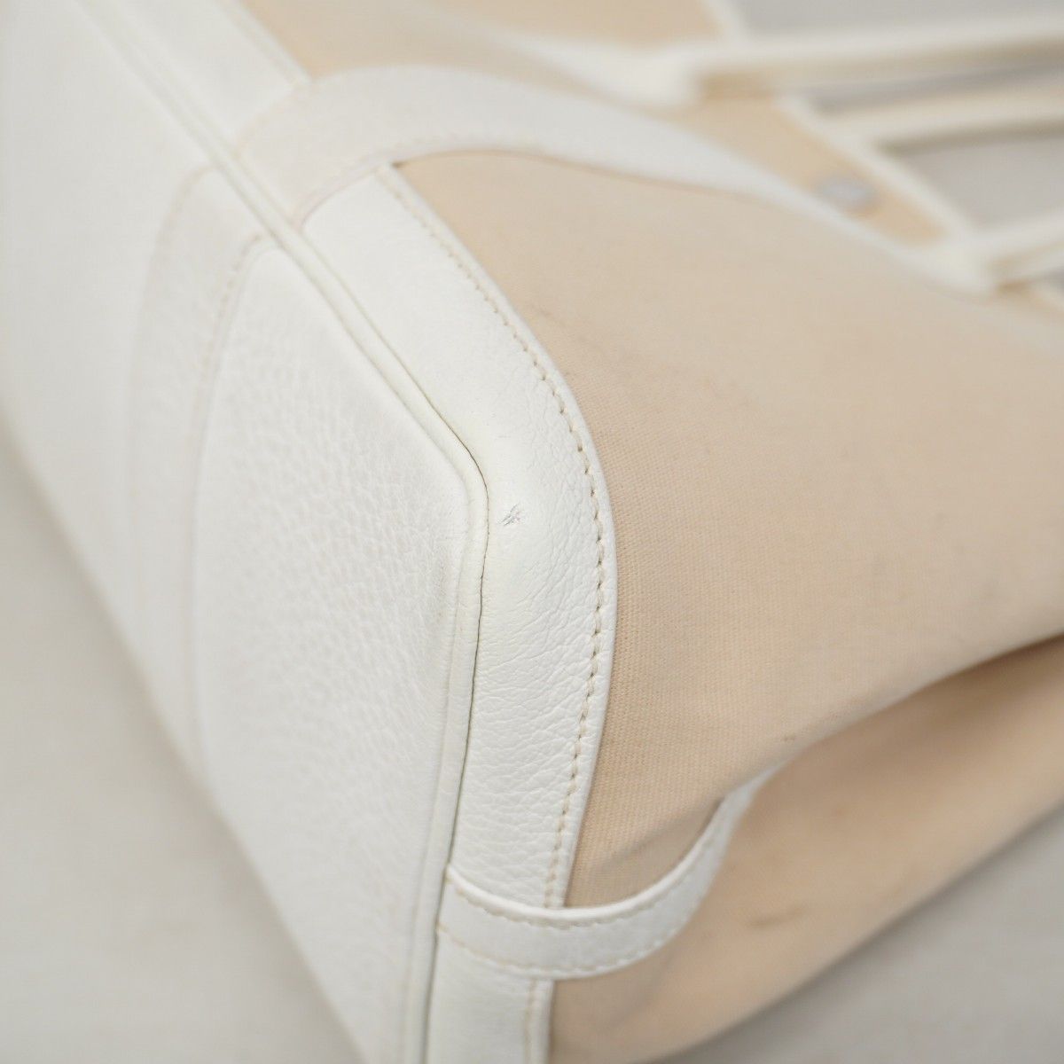 Hermes Handbag Garden Party TPM Toile Officier White Silver — view 7