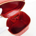 Chanel Vanity Bag Caviar Leather Red Gold — view 4