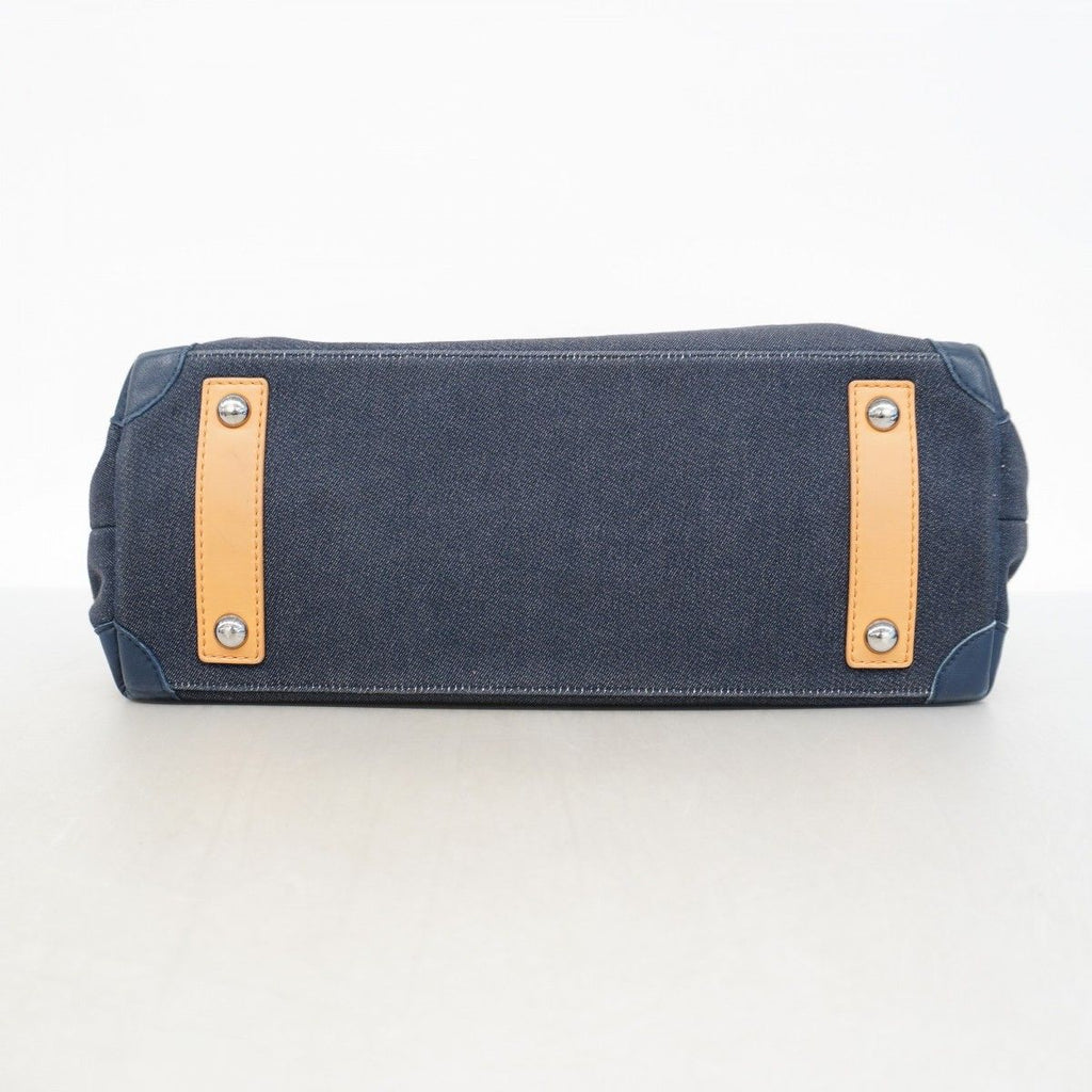 Chanel Handbag Denim Navy Silver 2-Way — view 3