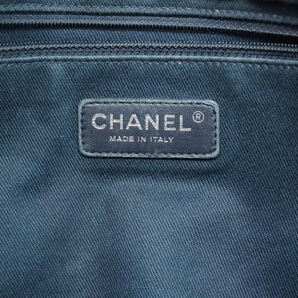 Chanel Handbag Denim Navy Silver 2-Way — view 5