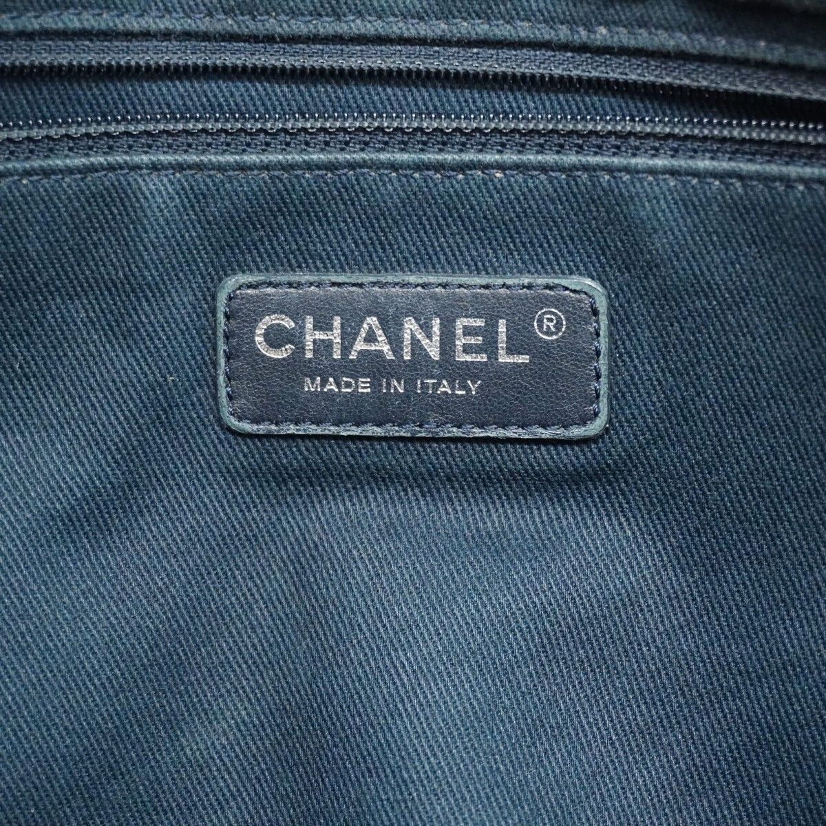 Chanel Handbag Denim Navy Silver 2-Way — view 5