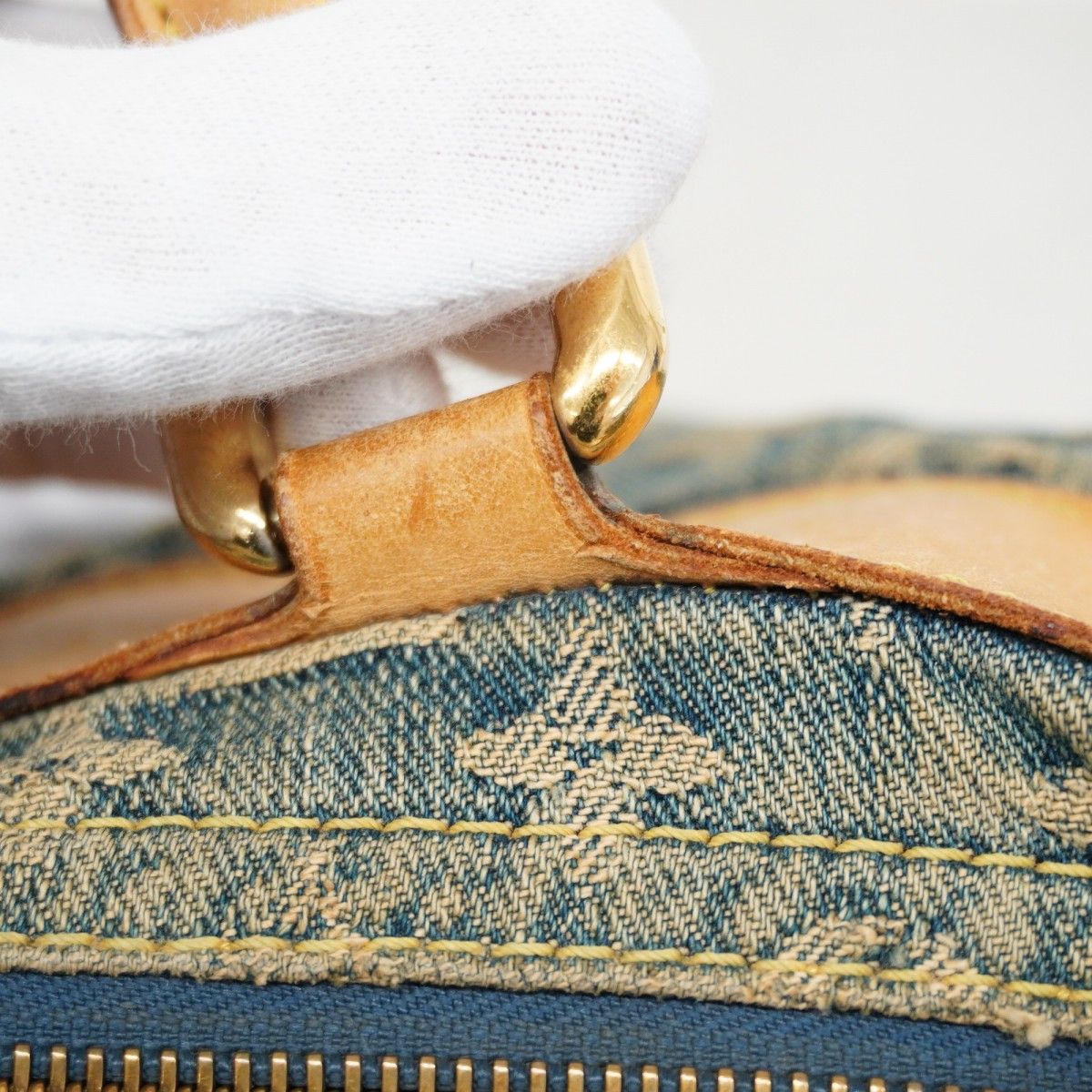 Louis Vuitton Handbag Monogram Denim Neo Speedy Blue — view 8