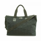 Gucci Tote Horsebit Canvas Black Silver 2-Way