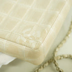 Chanel Shoulder Bag New Travel Nylon Beige Silver — view 7