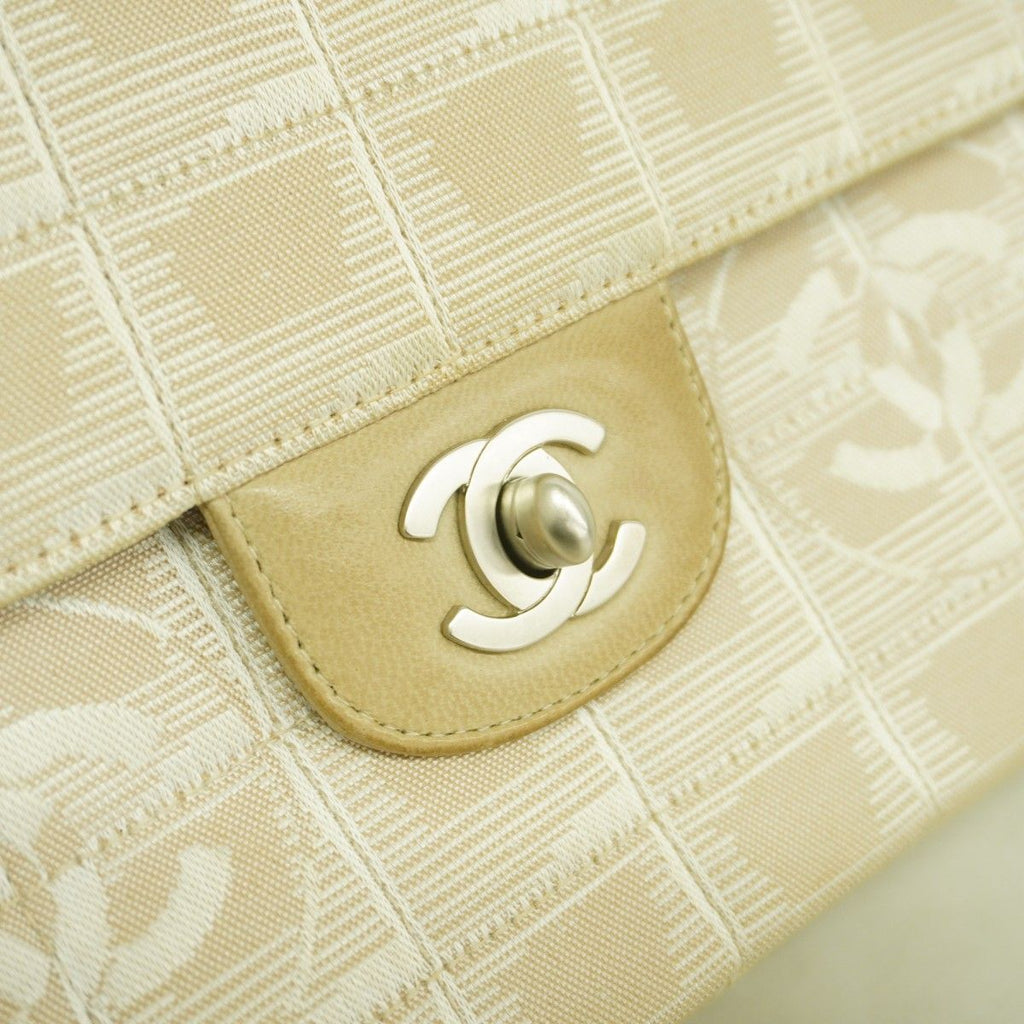 Chanel Shoulder Bag New Travel Nylon Beige Silver — view 9