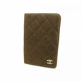 Chanel Notebook Cover Quilted Lambskin Dark Brown Silver Agenda