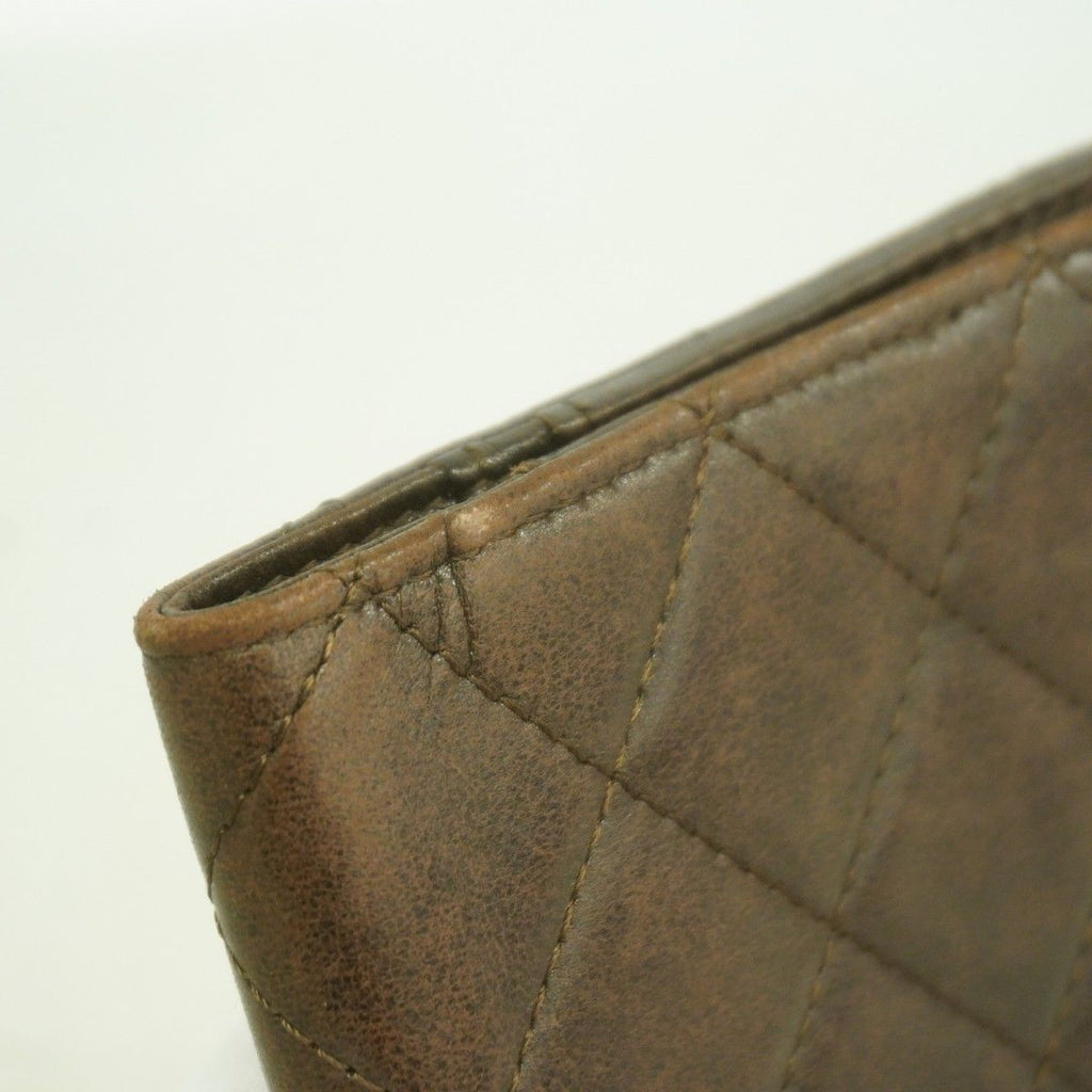 Chanel Notebook Cover Quilted Lambskin Dark Brown Silver Agenda — view 7