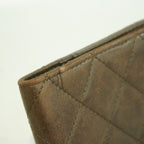 Chanel Notebook Cover Quilted Lambskin Dark Brown Silver Agenda — view 7