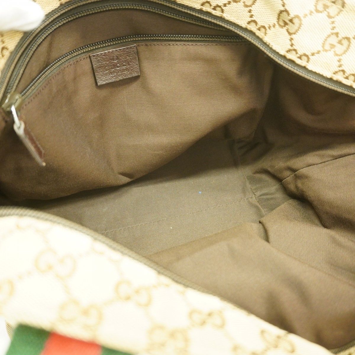 Gucci Tote GG Canvas Sherry Line Beige Silver — view 4