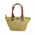 Gucci Tote GG Canvas Sherry Line Beige Silver