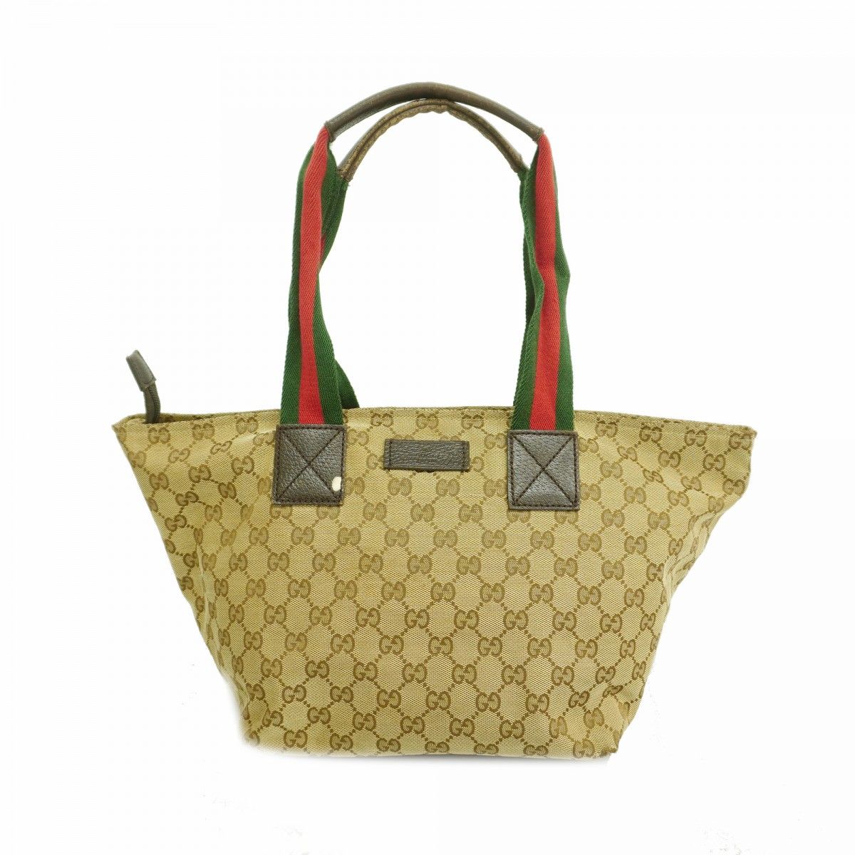 Gucci Tote GG Canvas Sherry Line Beige Silver