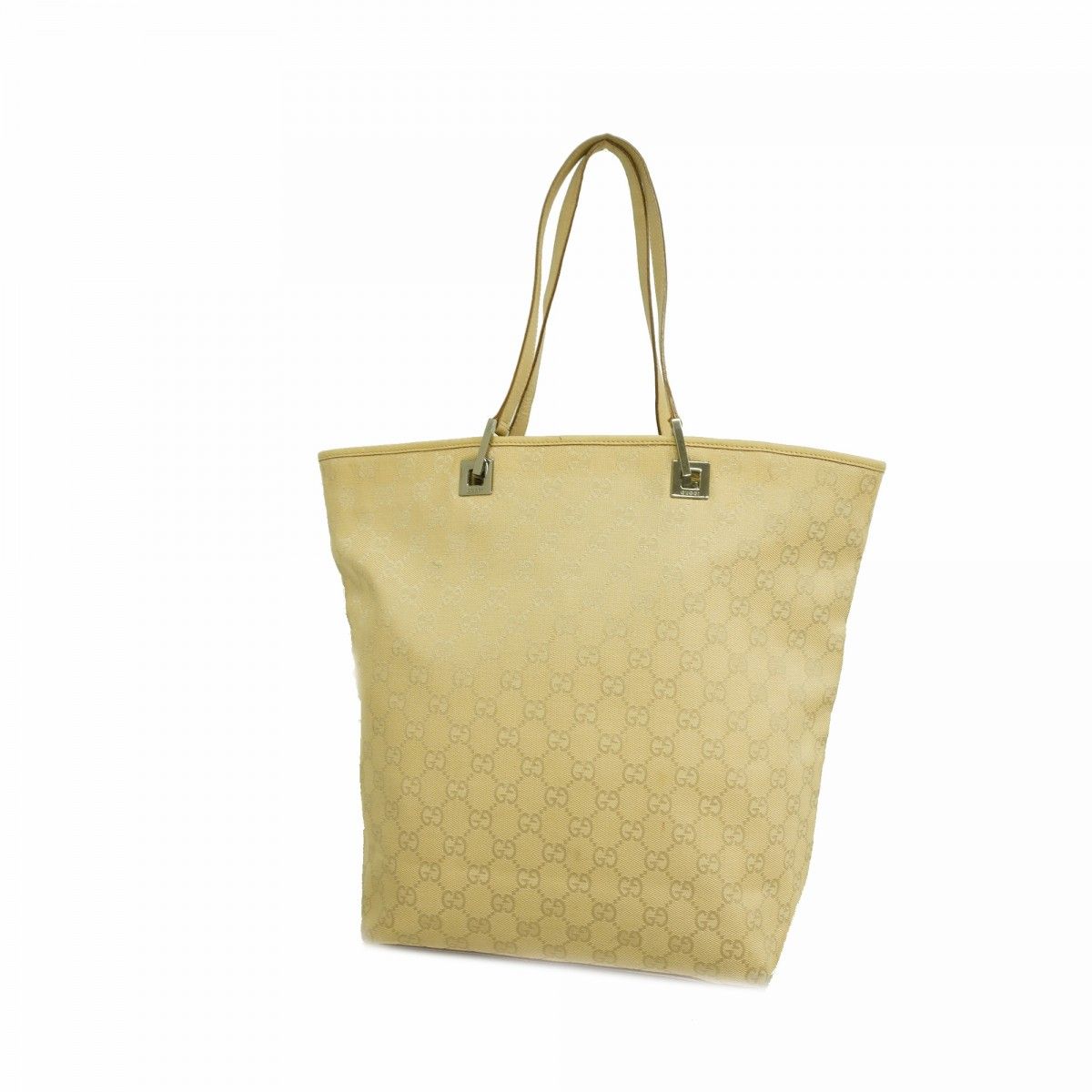 Gucci Tote GG Canvas Beige Silver