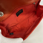Chanel Shoulder Bag 2.55 Choco Bar Patent Leather Red Silver — view 4
