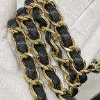 Chanel Shoulder Bag Quilted Lambskin Black Gold — view 9