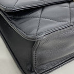 Chanel Shoulder Bag Quilted Lambskin Black Gold — view 6