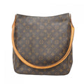 Louis Vuitton Shoulder Bag Monogram Looping GM Brown