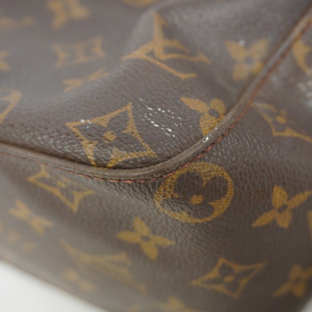 Louis Vuitton Shoulder Bag Monogram Looping GM Brown — view 6
