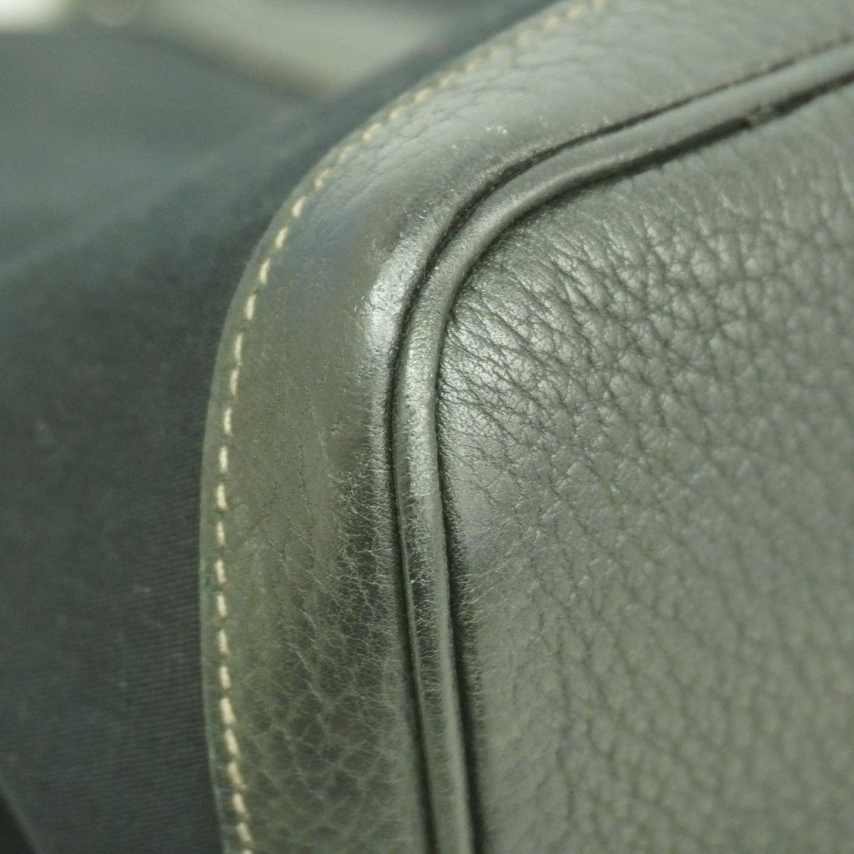 Hermes Tote Garden Party PM Toile Officier Black Silver — view 7