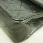 Chanel Shoulder Bag Quilted Lambskin Black Gold — view 6