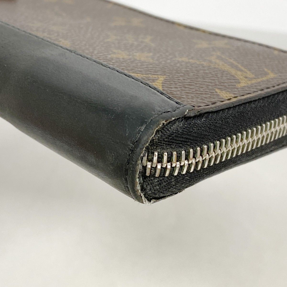 Louis Vuitton Wallet Monogram Macassar Zippy Vertical Brown Black — view 5