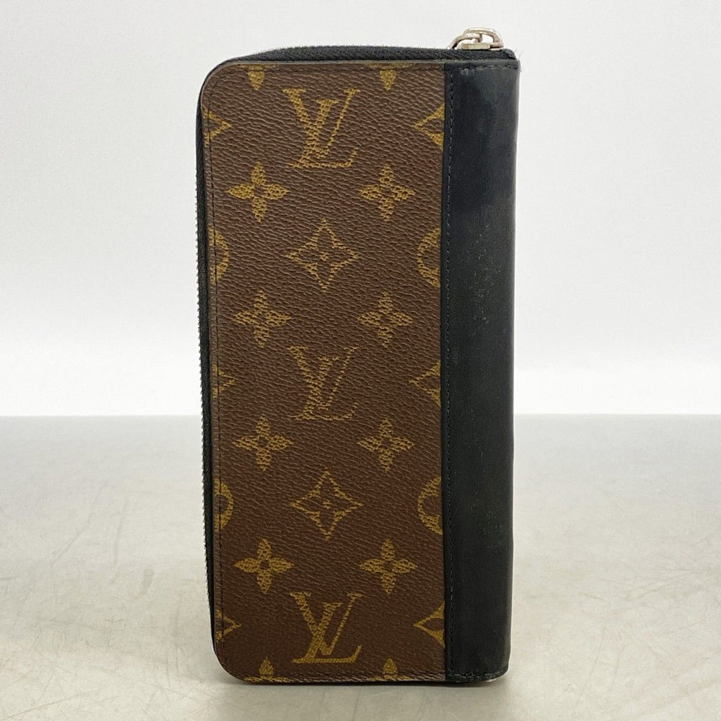 Louis Vuitton Wallet Monogram Macassar Zippy Vertical Brown Black — view 9