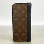 Louis Vuitton Wallet Monogram Macassar Zippy Vertical Brown Black — view 9