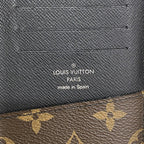 Louis Vuitton Wallet Monogram Macassar Zippy Vertical Brown Black — view 4