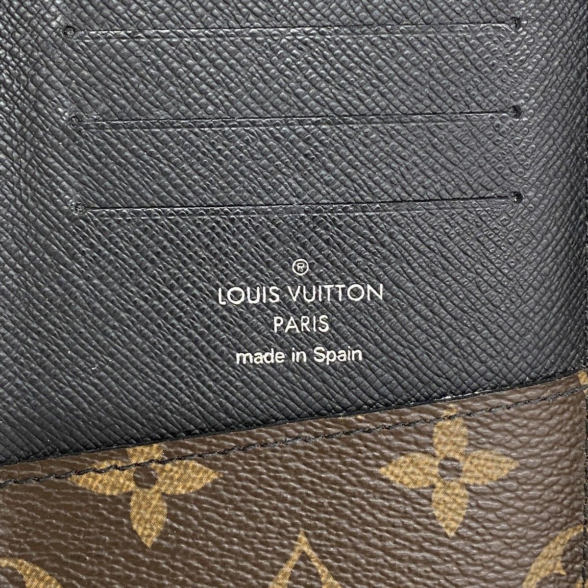 Louis Vuitton Wallet Monogram Macassar Zippy Vertical Brown Black — view 4
