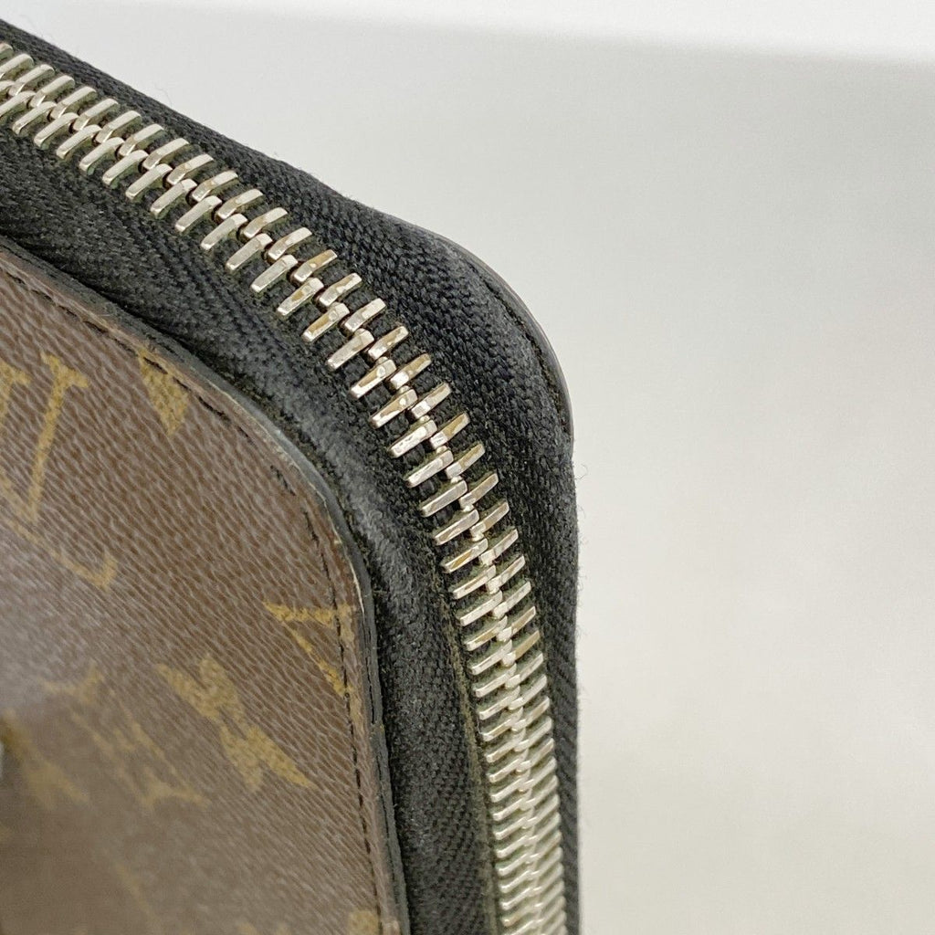 Louis Vuitton Wallet Monogram Macassar Zippy Vertical Brown Black — view 6