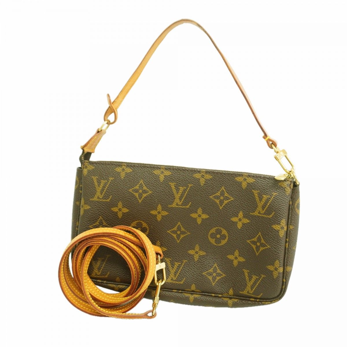Louis Vuitton Pouch Monogram Pochette Brown 2-Way