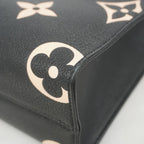 Louis Vuitton Handbag Monogram Empreinte Bicolor On The Go PM Black Beige — view 6