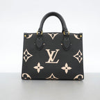 Louis Vuitton Handbag Monogram Empreinte Bicolor On The Go PM Black Beige — view 8