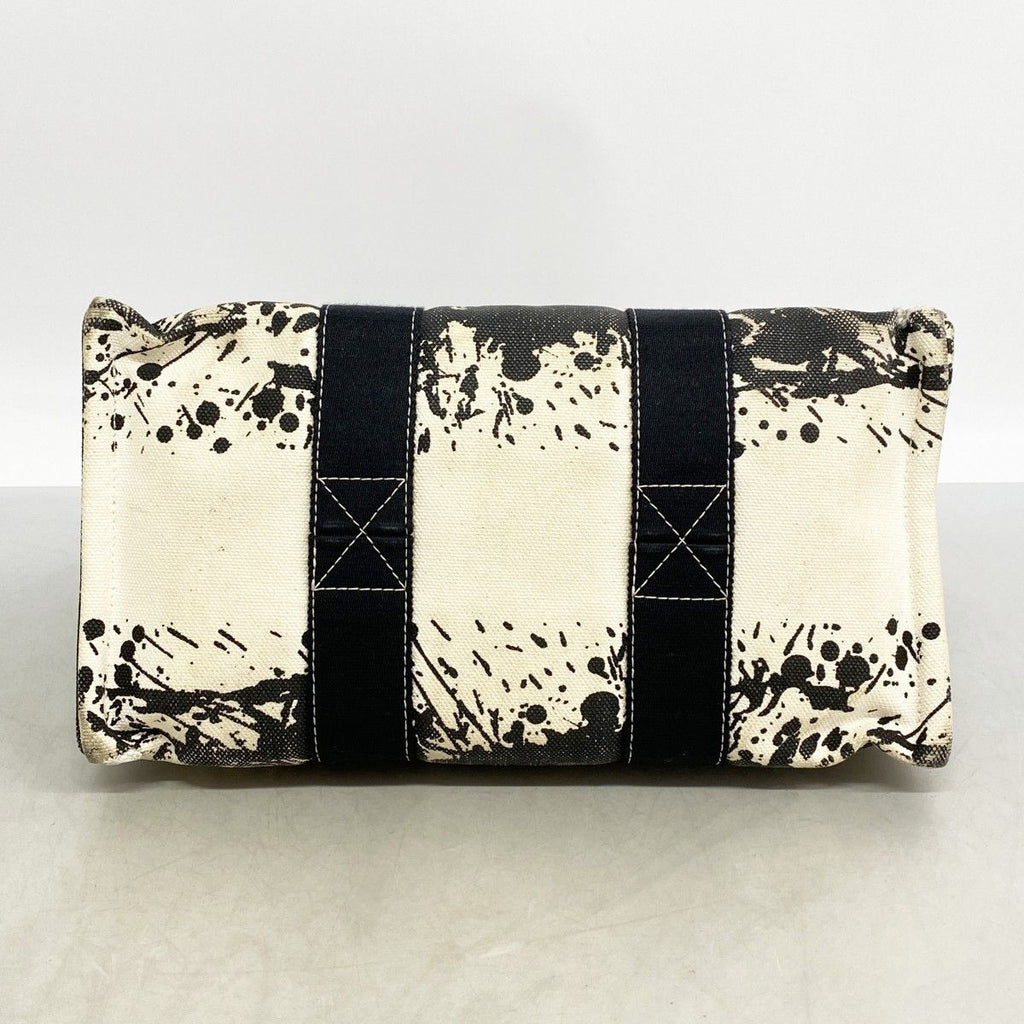 Hermes Tote Bora PM Cheval Supris Canvas Black White Silver — view 3