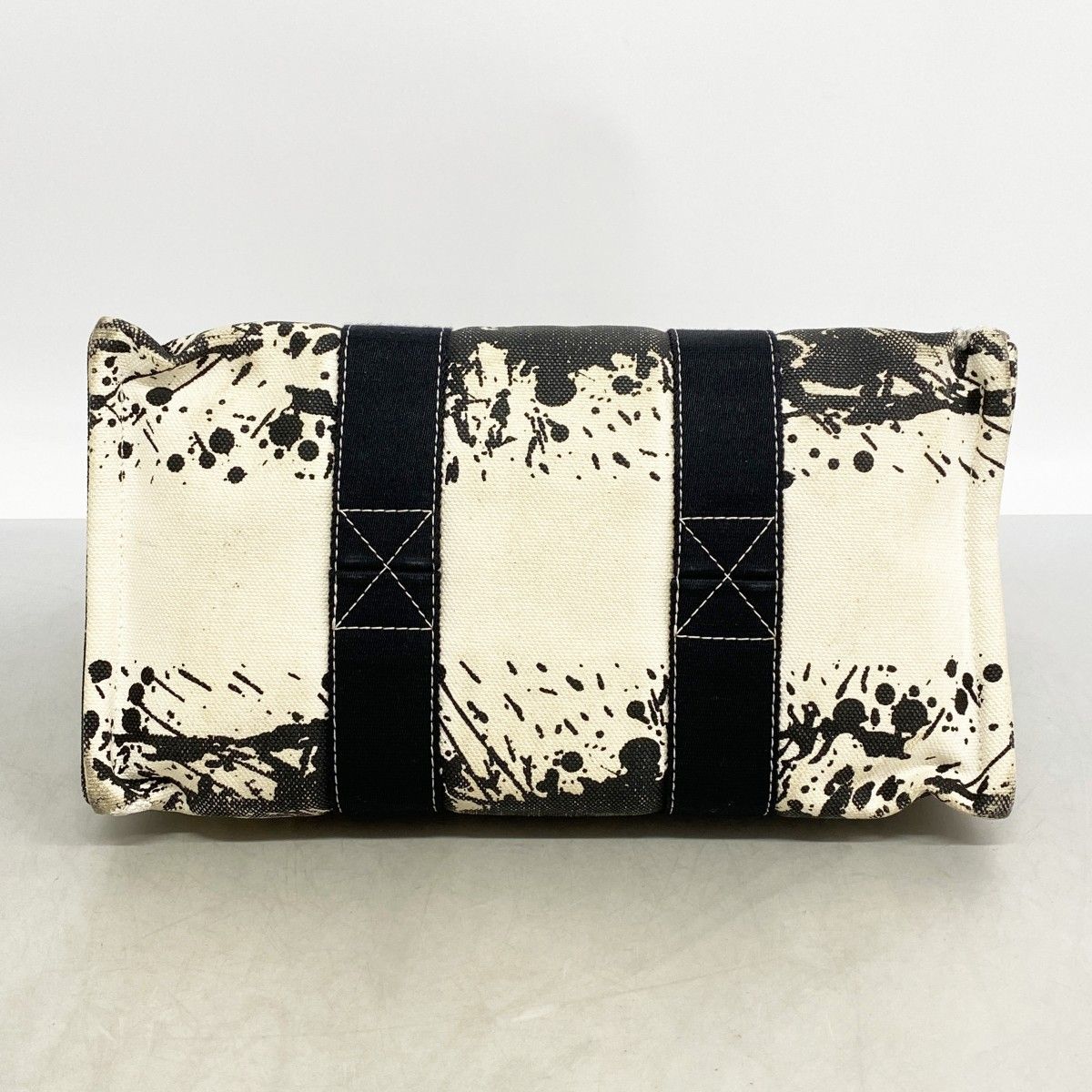 Hermes Tote Bora PM Cheval Supris Canvas Black White Silver — view 3