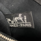 Hermes Tote Bora PM Cheval Supris Canvas Black White Silver — view 5