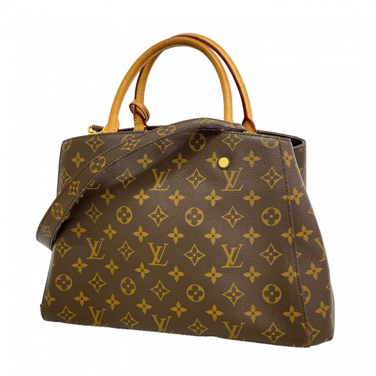 Louis Vuitton Handbag Monogram Montaigne MM Brown 2-Way
