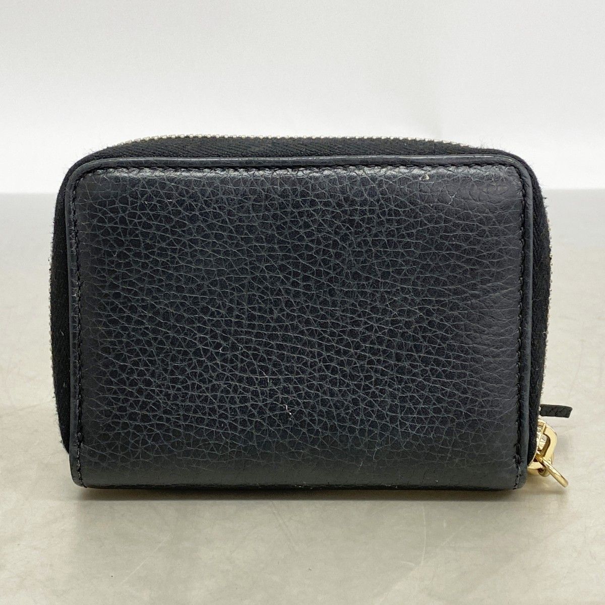 Gucci Coin Case Soho Leather Black Champagne Gold — view 9